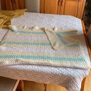 Hand crochet unisex baby blanket
